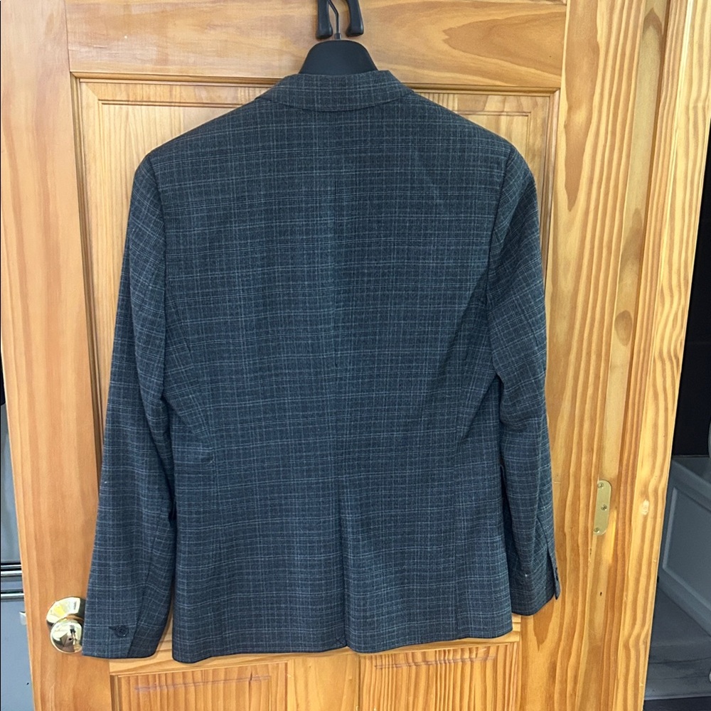 H&M Charcoal Plaid Blazer - Picture 5 of 7